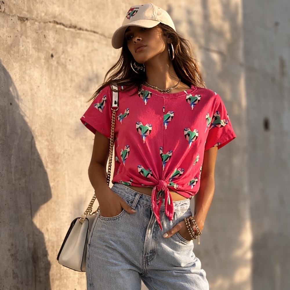 Maje Parrot Tie Tee